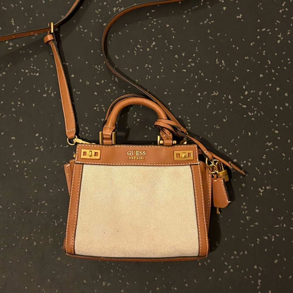 GUESS Beige and Brown Bag
